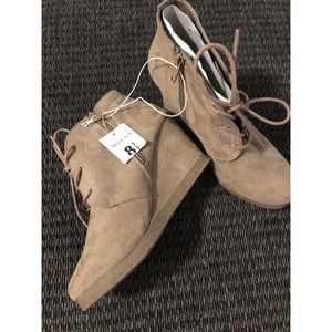 Merona Brand Tan Wedge Booties